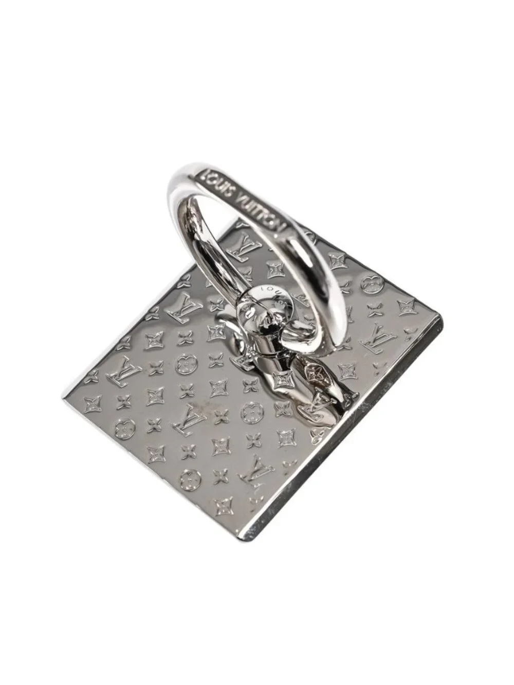 Louis Vuitton Support Telephone Nanogram Keychain Silver